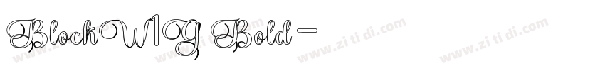 BlockW1G Bold字体转换